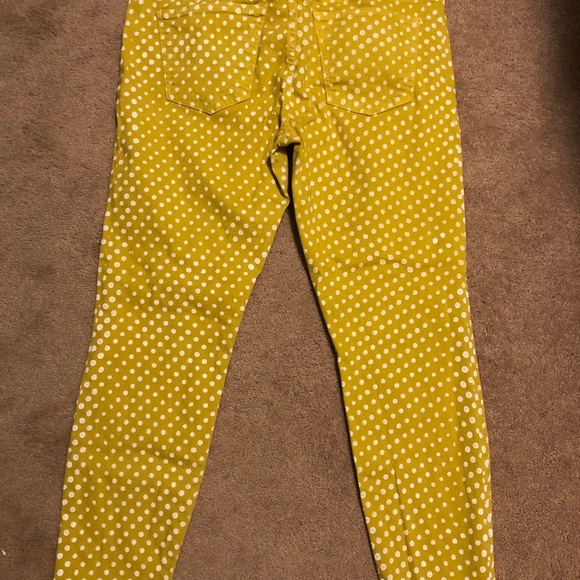 Current Elliot Yellow Polka Dot Pants - Picture 2 of 3